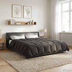 vidaXL Duvet d'été simple Matelassé Anthracite 200 x 200 cm Microfibre