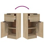 vidaXL Buffet Chêne sonoma 30x30x70 cm Bois d'ingénierie