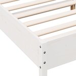 vidaXL Cadre de lit sans matelas blanc 200x200 cm bois massif de pin
