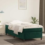 vidaXL Sommier à lattes de lit et matelas Vert foncé 80x200 cm Velours