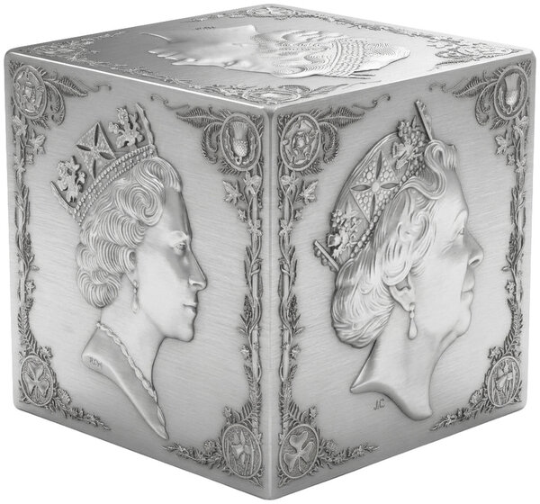 Monnaie QUEEN ELIZABETH II 3D Cube 6 Oz Argent 10$ Solomon Islands 2026 (PRÉCOMMANDE)