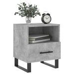 vidaXL Tables de chevet 2Pièces gris béton 40x35x47 5cm bois d’ingénierie