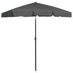 vidaXL Parasol de plage anthracite 180x120 cm