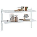 vidaXL Étagère murale 2 niveaux 100x23 5x60cm argenté acier inoxydable