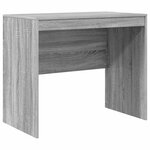vidaXL Bureau avec tiroir avec étagère avec stockage 2 Pièces Gris Sonoma