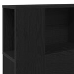 Tête de lit Cabinet Noir Chêne 120x19x104 5 cm Bois d'ingénierie