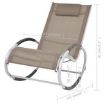 vidaXL Chaise à bascule d'extérieur Taupe Textilène