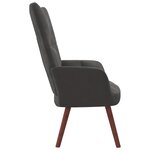 vidaXL Chaise de relaxation Gris foncé Velours