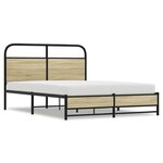 vidaXL Cadre de lit sans matelas 120x190 cm cm chêne sonoma