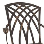vidaXL Chaise de jardin 2 Pièces Bronze 55 x 56 5 x 91cm Aluminium