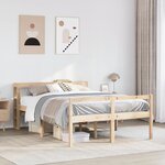 vidaXL Lit pour personne âgée et tête de lit 120x190cm bois pin massif