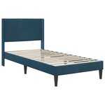 vidaXL Cadre de lit avec matelas Bleu 100 x 200 cm Velours