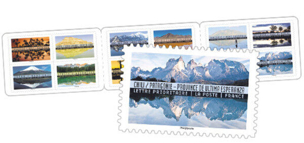 Carnet - Reflets - Paysages du monde - 12 timbres autocollants