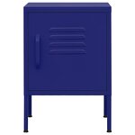 Vidaxl tables de chevet 2 pièces bleu marine 35x35x51 cm acier