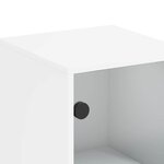 vidaXL Buffet avec portes en verre blanc 35x37x120 cm