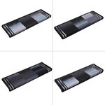 vidaXL Tapis d'escalier autoadhésifs 5 Pièces 65x21x4 cm Noir et gris