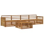 vidaXL Ensemble de canapés d'extérieur 5 Pièces Naturel