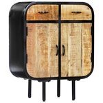 vidaXL Buffet 60x30x75 cm Bois de manguier massif et fer
