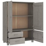 vidaXL Garde-robe HAMAR Gris clair 99x45x137 cm Bois massif de pin