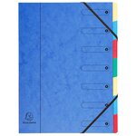 Trieur Harmonika Fenêtres Imprimées Véritable Carte Lustrée 7 Compartiments - Couleurs Assorties - X 8 - Exacompta