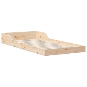 vidaXL Cadre de lit Marron Bois massif en pin