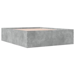 vidaXL Cadre de lit gris béton 160x200 cm bois d'ingénierie