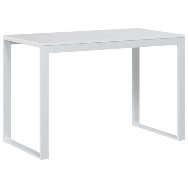 Bureau table poste de travail meuble d'ordinateur informatique étude d'ordinateur 110 x 60 x 73 cm Aggloméré blanc 02_0023712