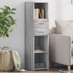 vidaXL Buffet haut sonoma gris 30x42 5x124 cm bois d'ingénierie