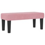 vidaXL Lit Box Spring avec Matelas & Banc Rose 100x200 cm Velours