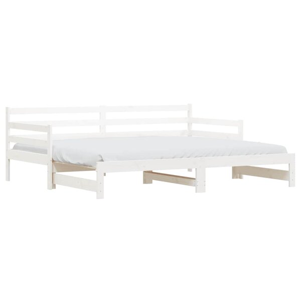 vidaXL Lit de jour et lit gigogne sans matelas 90x200 cm bois massif