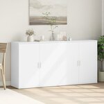 vidaXL Buffets 2 Pièces blanc 79x38x80 cm bois d’ingénierie