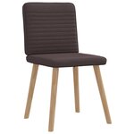vidaXL Chaises à manger lot de 6 marron foncé tissu