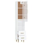 Vidaxl buffet haut blanc brillant 34 5x34x180 cm bois d'ingénierie