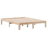 vidaXL Lit bibliothèque sans matelas 135x190 cm bois de pin massif