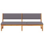 vidaXL Transat 1-personne Marron 200 x 57 x 75cm Bois d'acacia massif