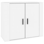 vidaXL Buffets 3 Pièces Blanc Bois d'ingénierie