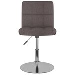 vidaXL Chaises pivotantes à manger lot de 4 taupe tissu