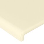 vidaXL Tête de lit avec oreilles Crème 163x23x78/88 cm Similicuir