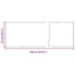 vidaXL Écran de balcon Bordeaux 75 x 700 cm Oxford alu enduit de PU