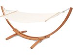 Hamac bois avec toile en coton "Dallas" - 3 m - Ecru