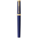 Stylo roller PARKER INGENUITY  Bleu  Finition dorée  recharge encre noire pointe fine  coffret cadeau
