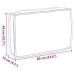 vidaXL Coussin de palette pour dossier anthracite 60x40x12 cm tissu Oxford