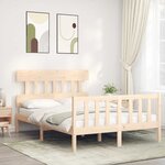 vidaXL Cadre de lit sans matelas bois de pin massif