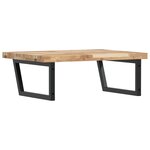 vidaXL Étagère de vasque murale acier et bois massif d'acacia