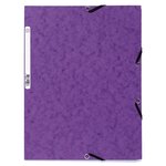 Chemise 3 rabats à élastiques carte lustrée 400g/m² A4 Coloris aléatoire x 50 EXACOMPTA