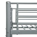 vidaXL Lit superposé sans matelas gris métal 90x200 cm