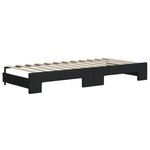 vidaXL Lit de jour avec lit gigogne et matelas noir 80x200 cm tissu