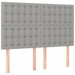 vidaXL Cadre de lit avec tête de lit Gris clair 140x200 cm