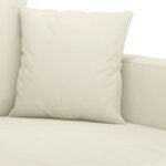 vidaXL Ensemble de canapés 3 Pièces avec coussins Crème Velours
