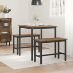 vidaXL Table de salle à manger / Table de repas MÉTAL